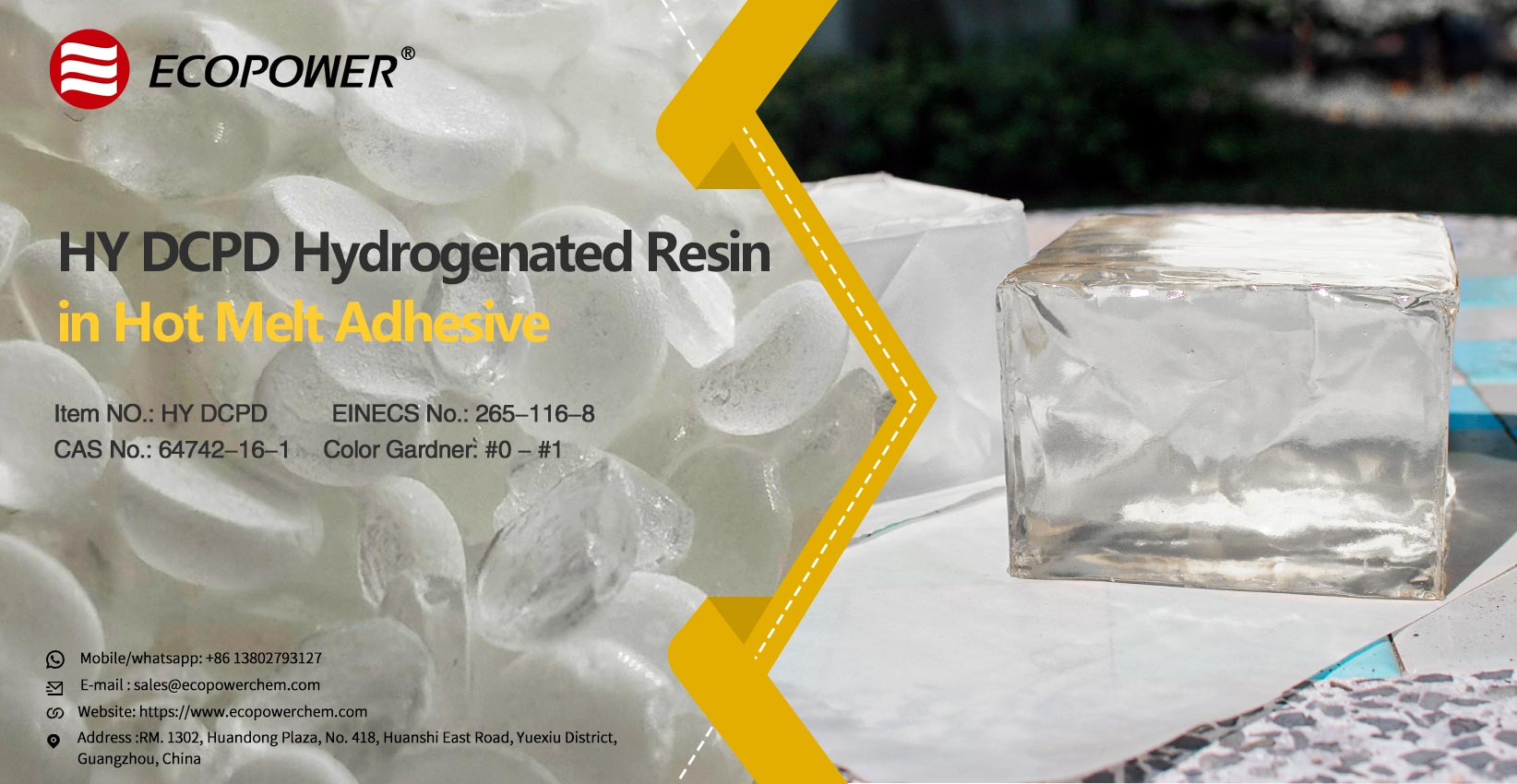 HY DCPD Hydrogenated Resin in Hot Melt Adhesive